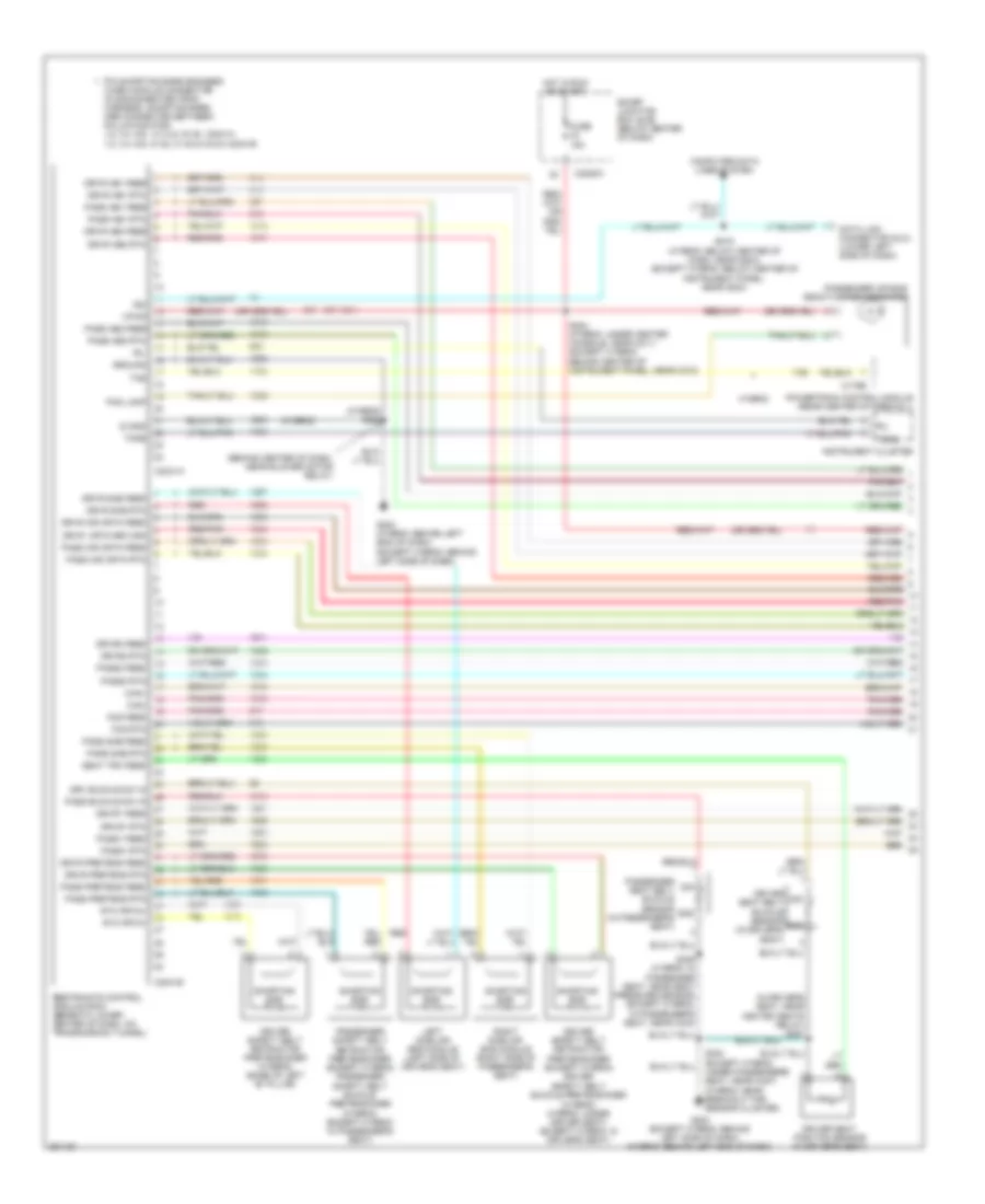 Supplemental Restraints Wiring Diagram 1 of 2 for Ford Escape 2007