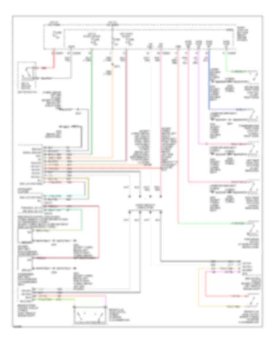 Warning Systems Wiring Diagram for Ford Escape 2007