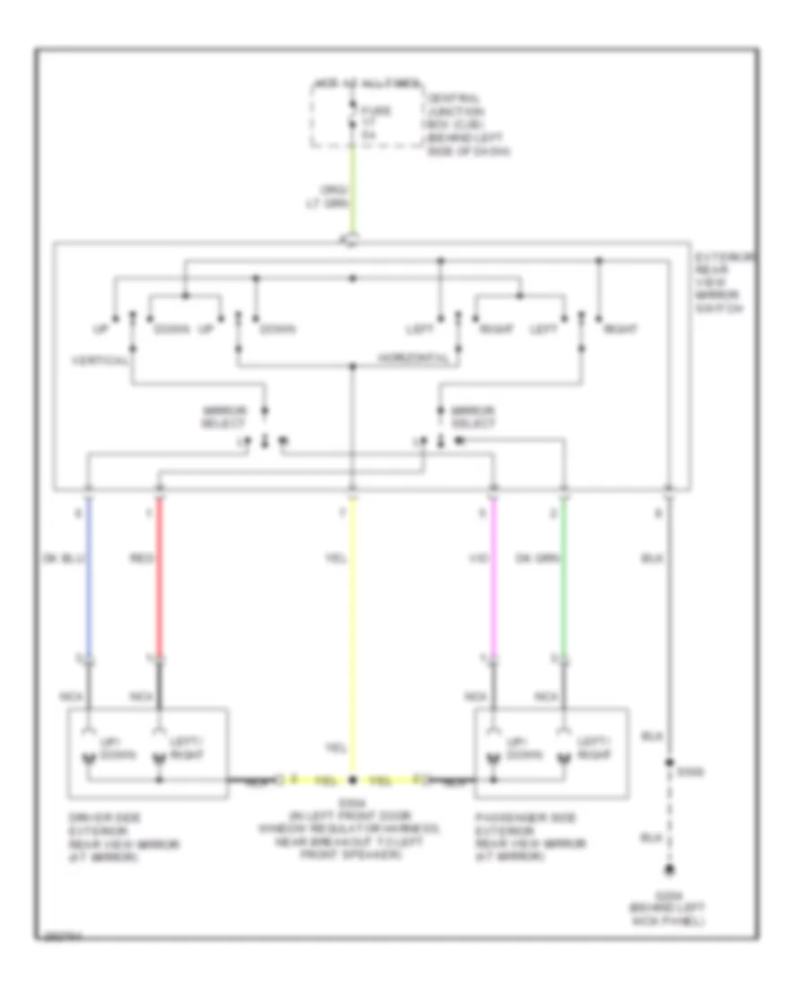 Power Mirrors Wiring Diagram for Ford Econoline E150 2008