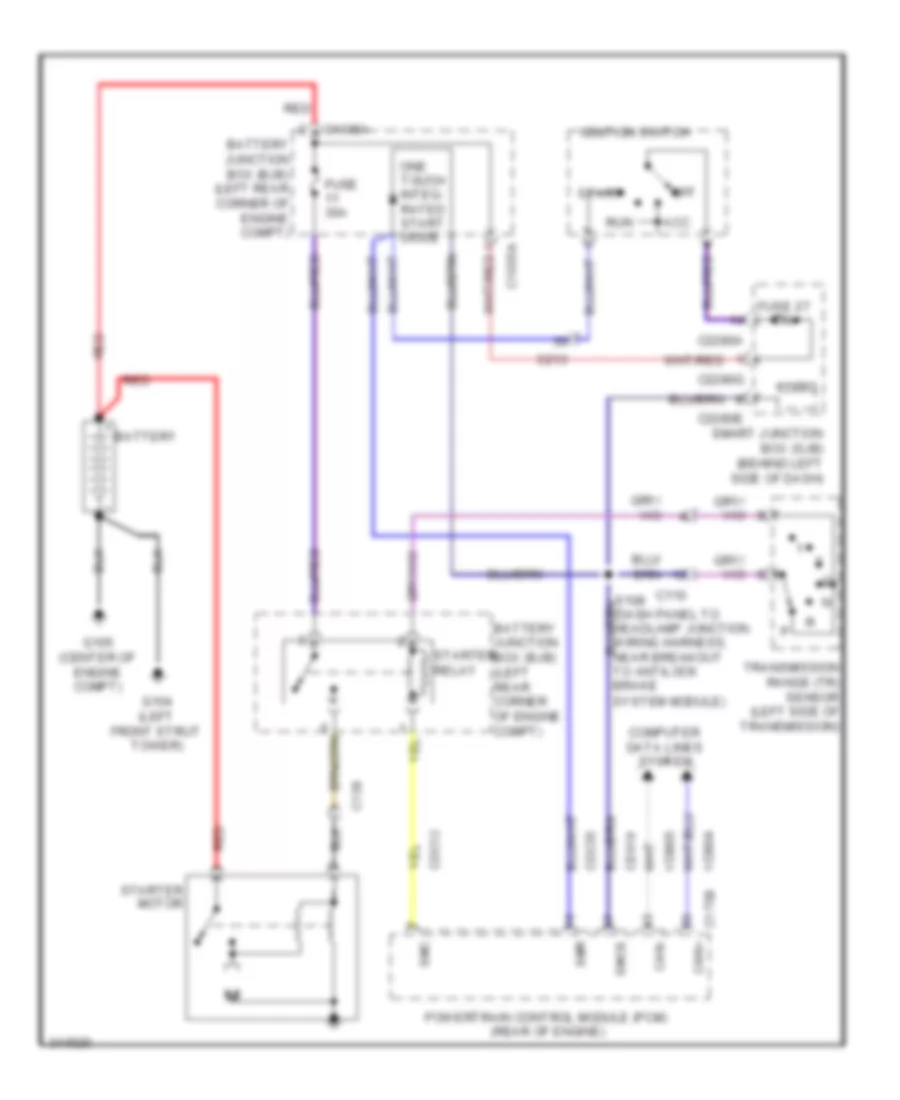 Starting Wiring Diagram, AT for Ford Focus S 2011