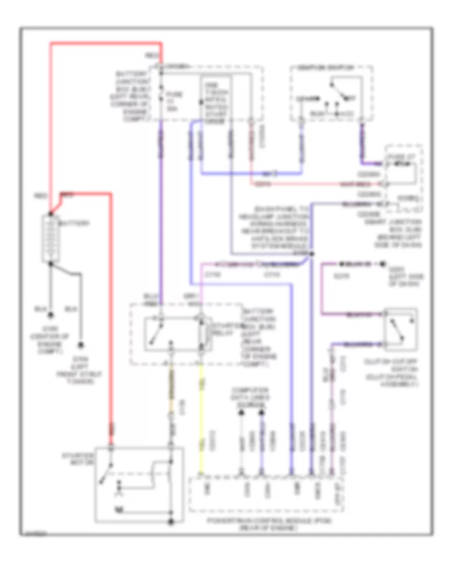 Starting Wiring Diagram M T for Ford Focus S 2011