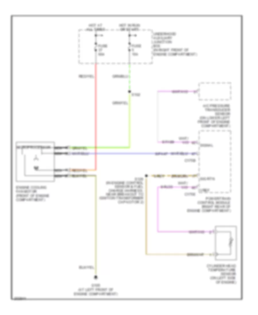 Cooling Fan Wiring Diagram for Ford Thunderbird 2005