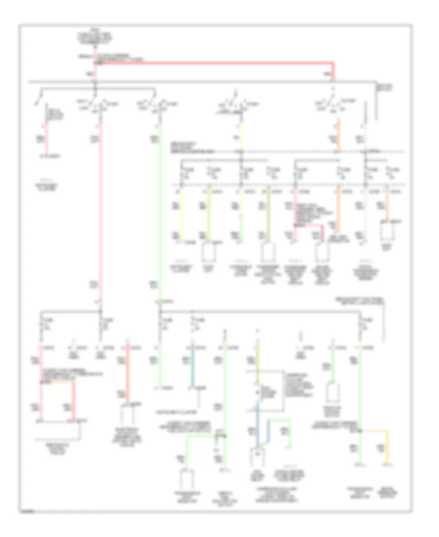 Power Distribution Wiring Diagram 4 of 4 for Ford Thunderbird 2005
