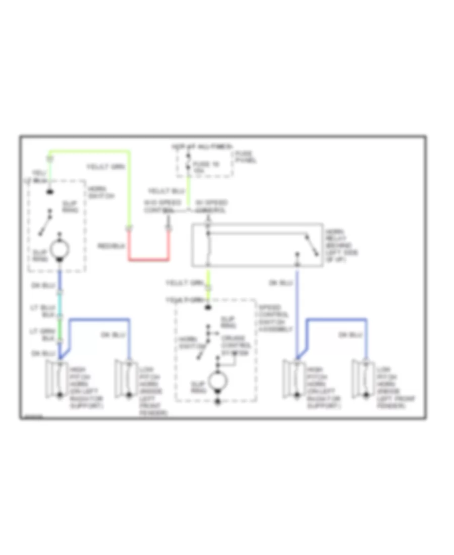 Horn Wiring Diagram for Ford Econoline E250 1990