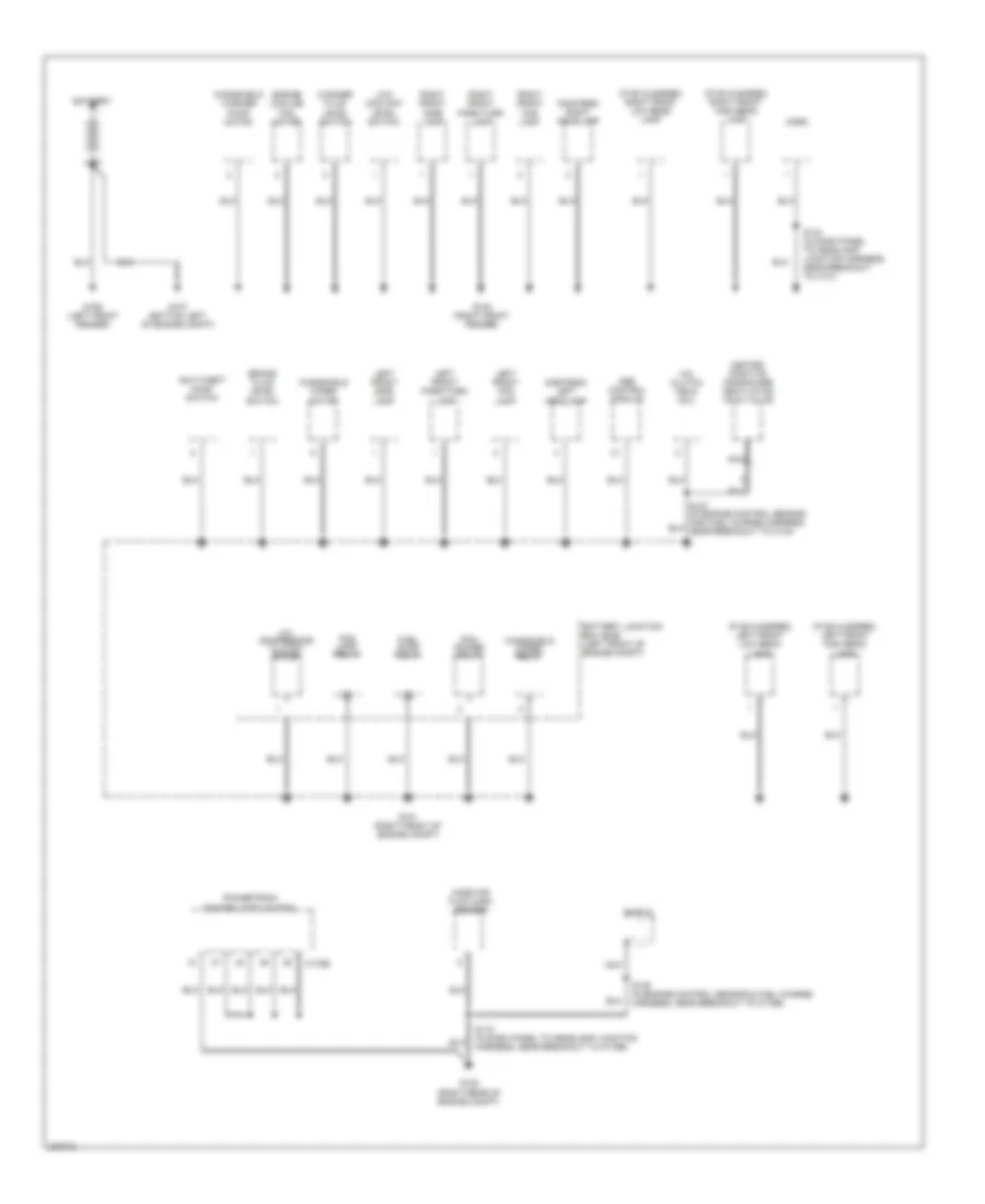 Ground Distribution Wiring Diagram 1 of 4 for Ford Five Hundred Limited 2006