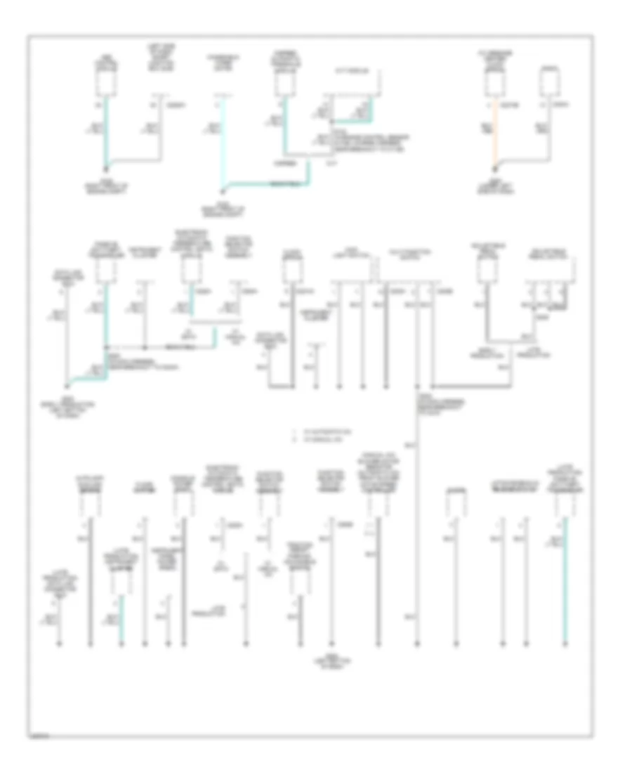 Ground Distribution Wiring Diagram 2 of 4 for Ford Five Hundred Limited 2006