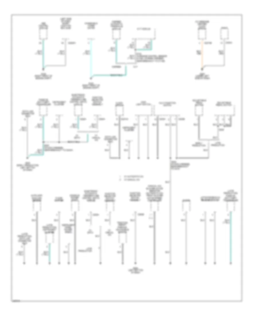 Ground Distribution Wiring Diagram (2 of 4) for Ford Five Hundred Limited 2006