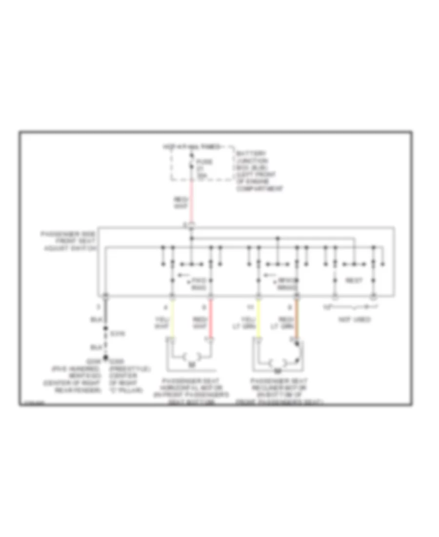 Passenger Power Seat Wiring Diagram with Recliner for Ford Five Hundred Limited 2006