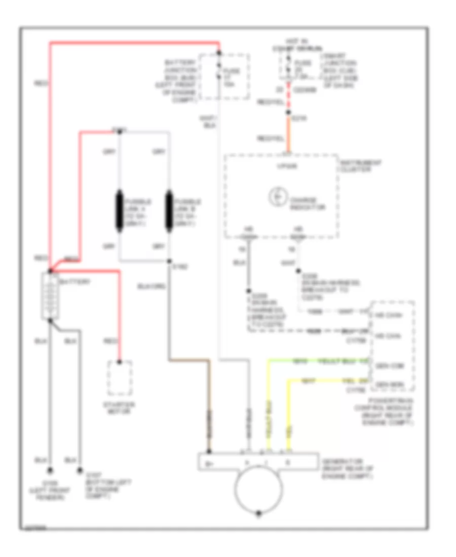Charging Wiring Diagram for Ford Five Hundred Limited 2006