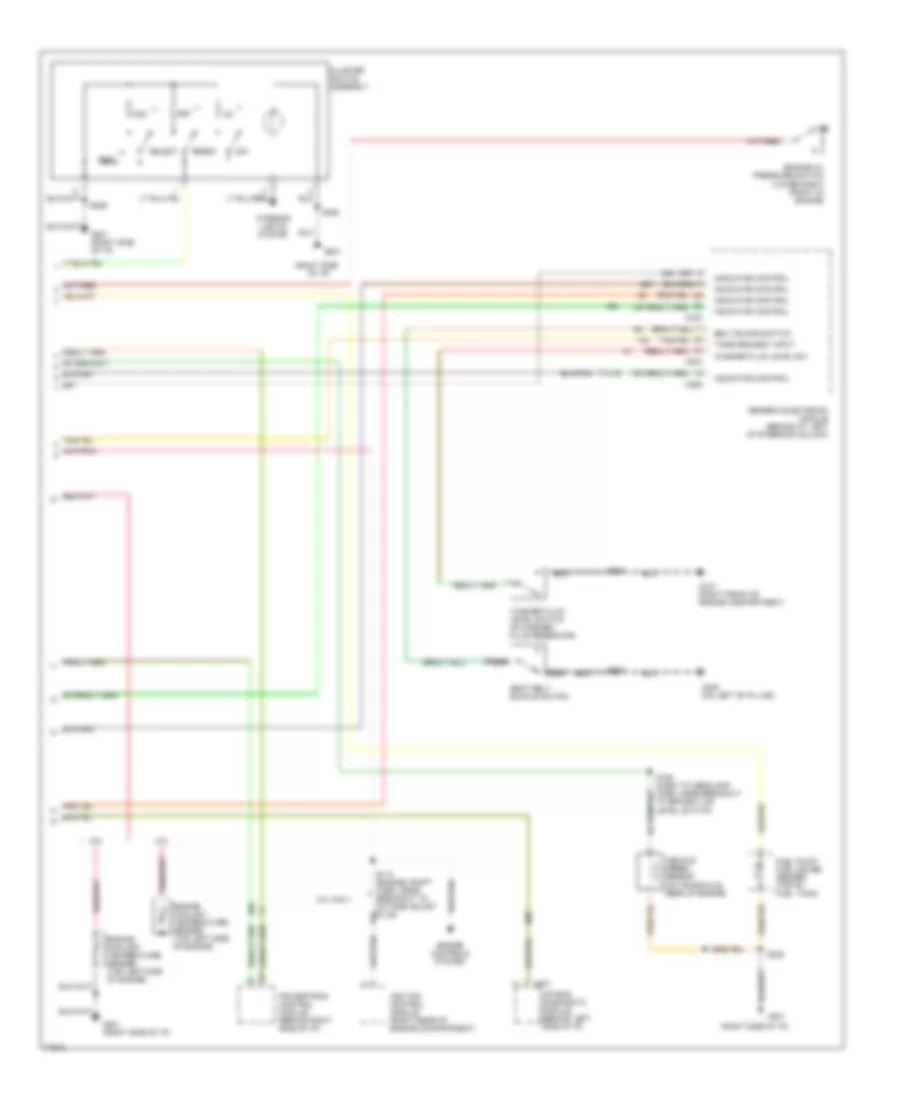 Instrument Cluster Wiring Diagram, Digital Cluster (2 of 2) for Ford Windstar GL 1996