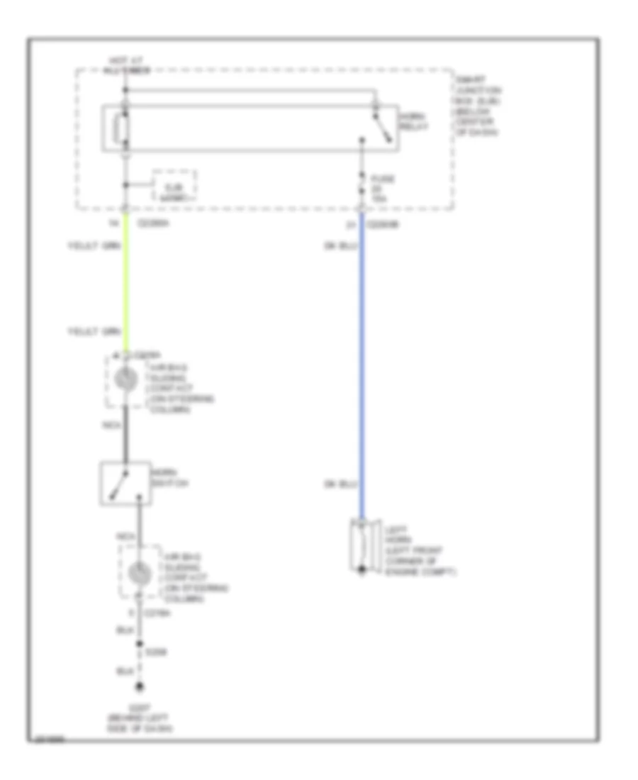 Horn Wiring Diagram for Ford Escape Hybrid 2007