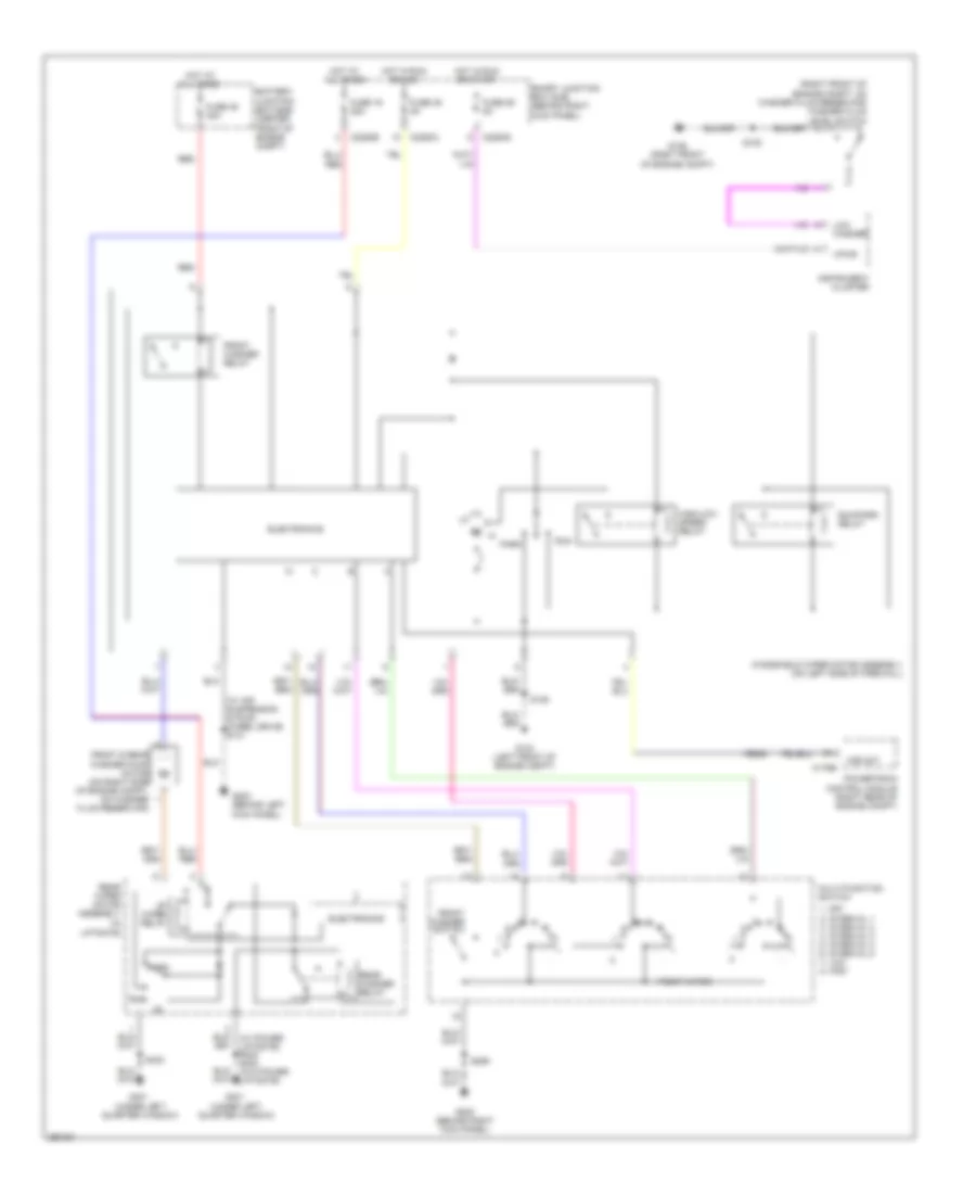 Электросхема передних стеклоочистителей дворников и омывателя лобового стекла для Ford Expedition 2007