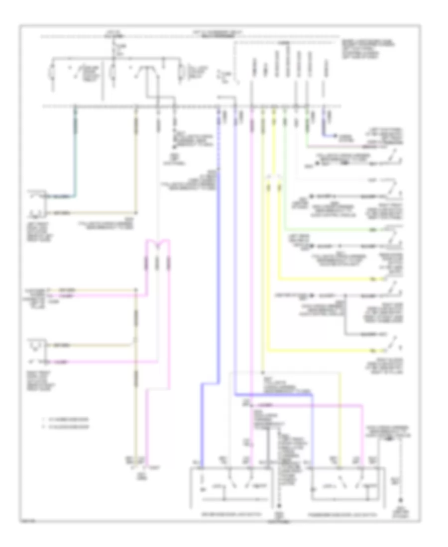 Power Door Locks Wiring Diagram with Cutaway for Ford Cutaway E250 2010