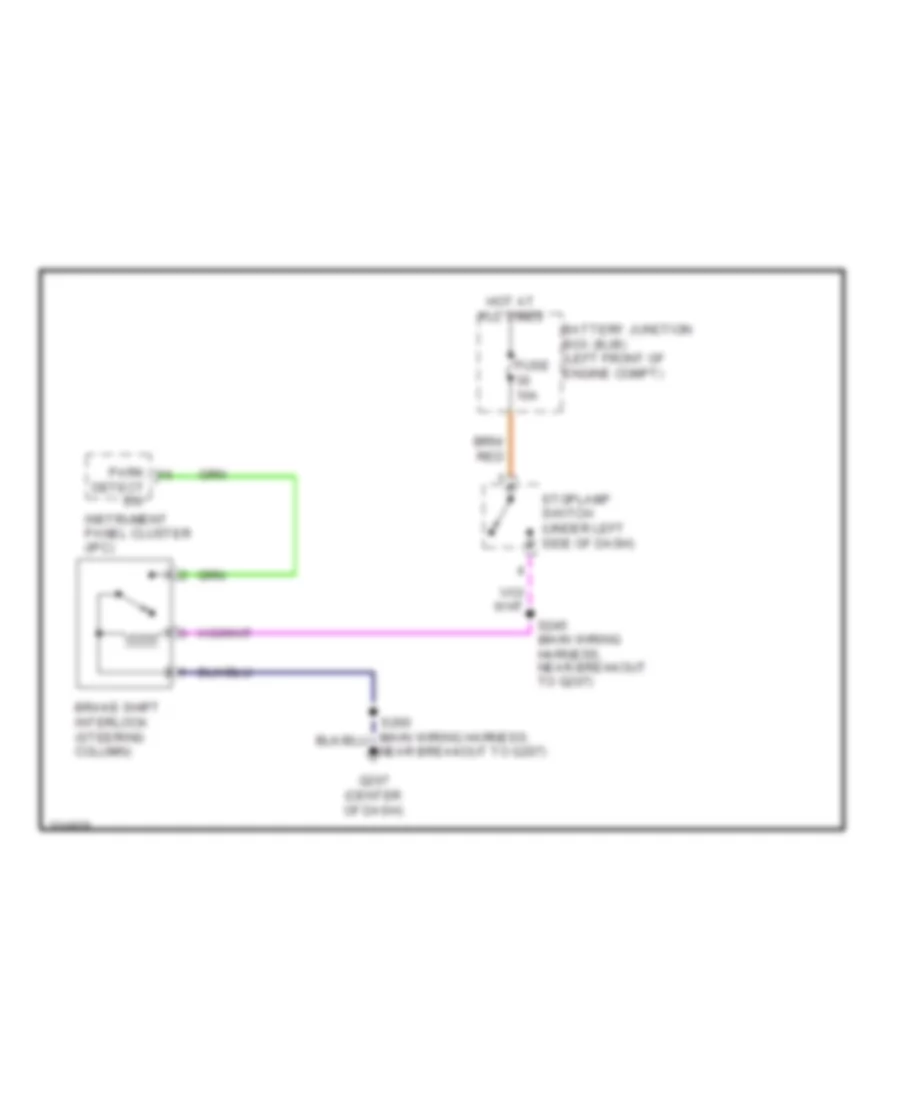 Shift Interlock Wiring Diagram with Stripped Chassis for Ford Cutaway E250 2010