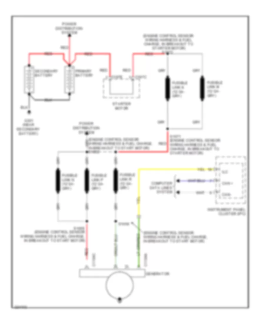 6 0L Diesel Charging Wiring Diagram without Dual Generators for Ford Cutaway E250 2010