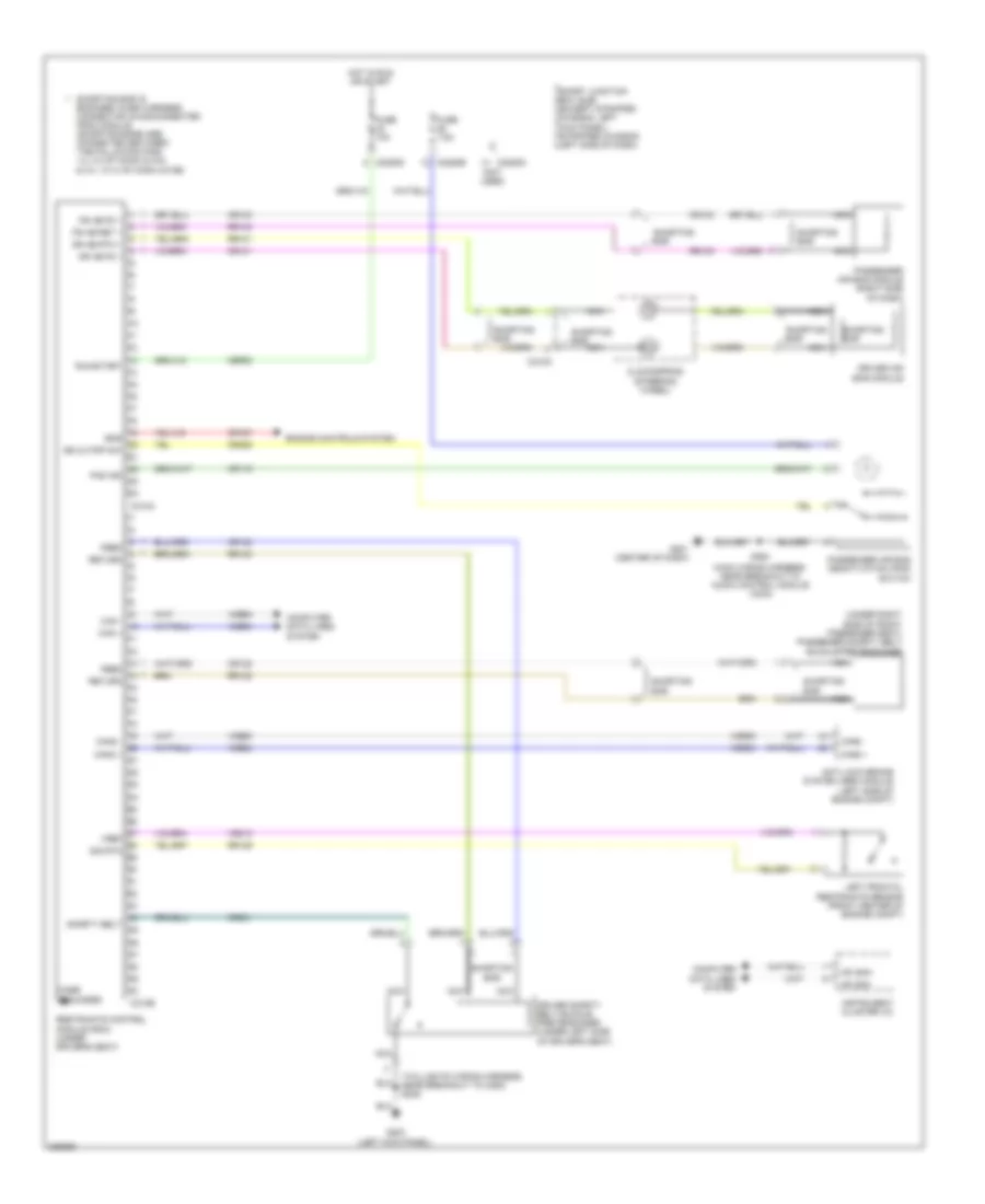 Supplemental Restraints Wiring Diagram for Ford Cutaway E250 2010