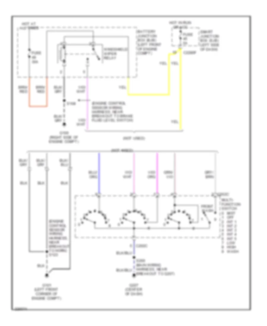 Электросхема стеклоочистителя, дворников и омывателя, С Разобранное Шасси для Ford Cutaway E250 2010