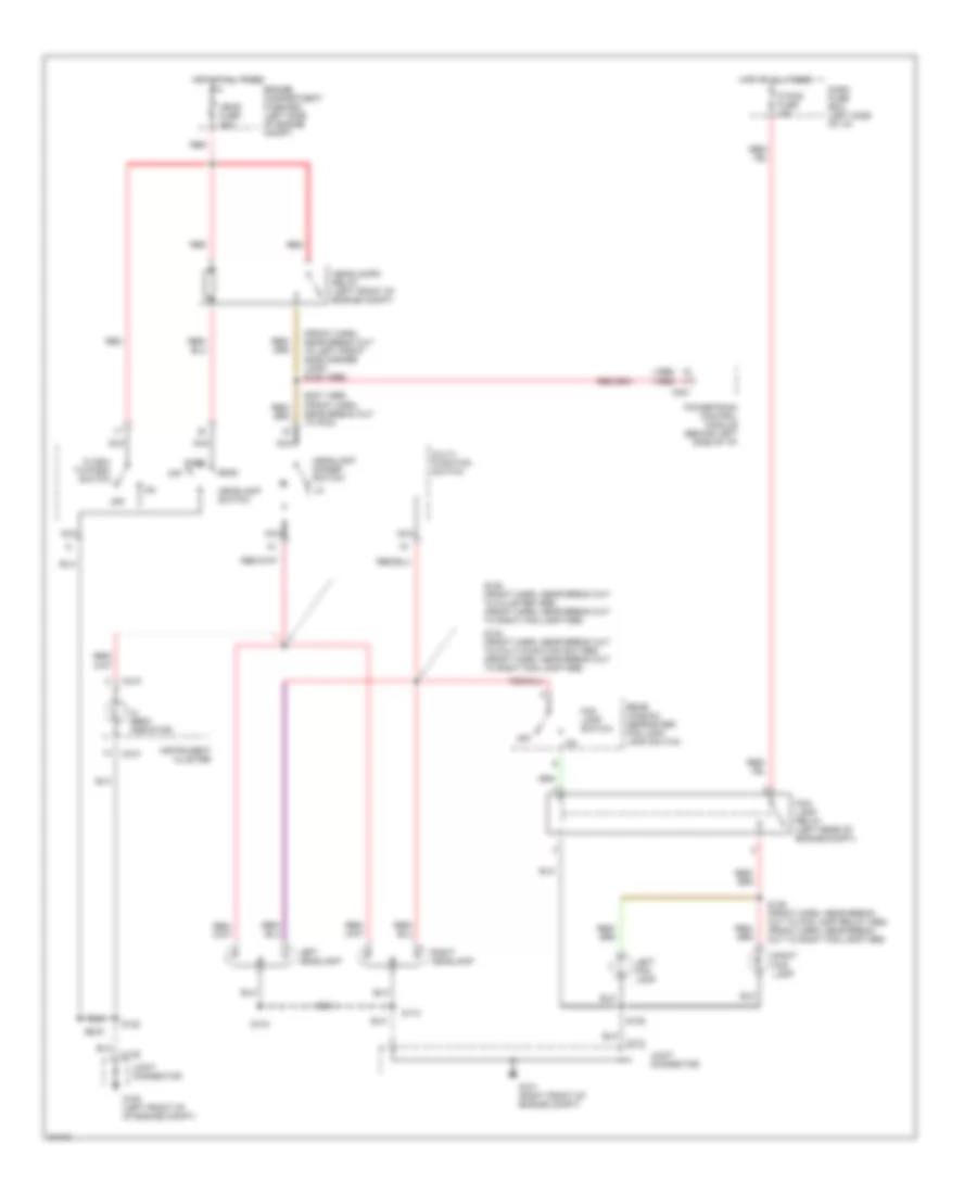 Headlight Wiring Diagram, without DRL for Ford Aspire SE 1995