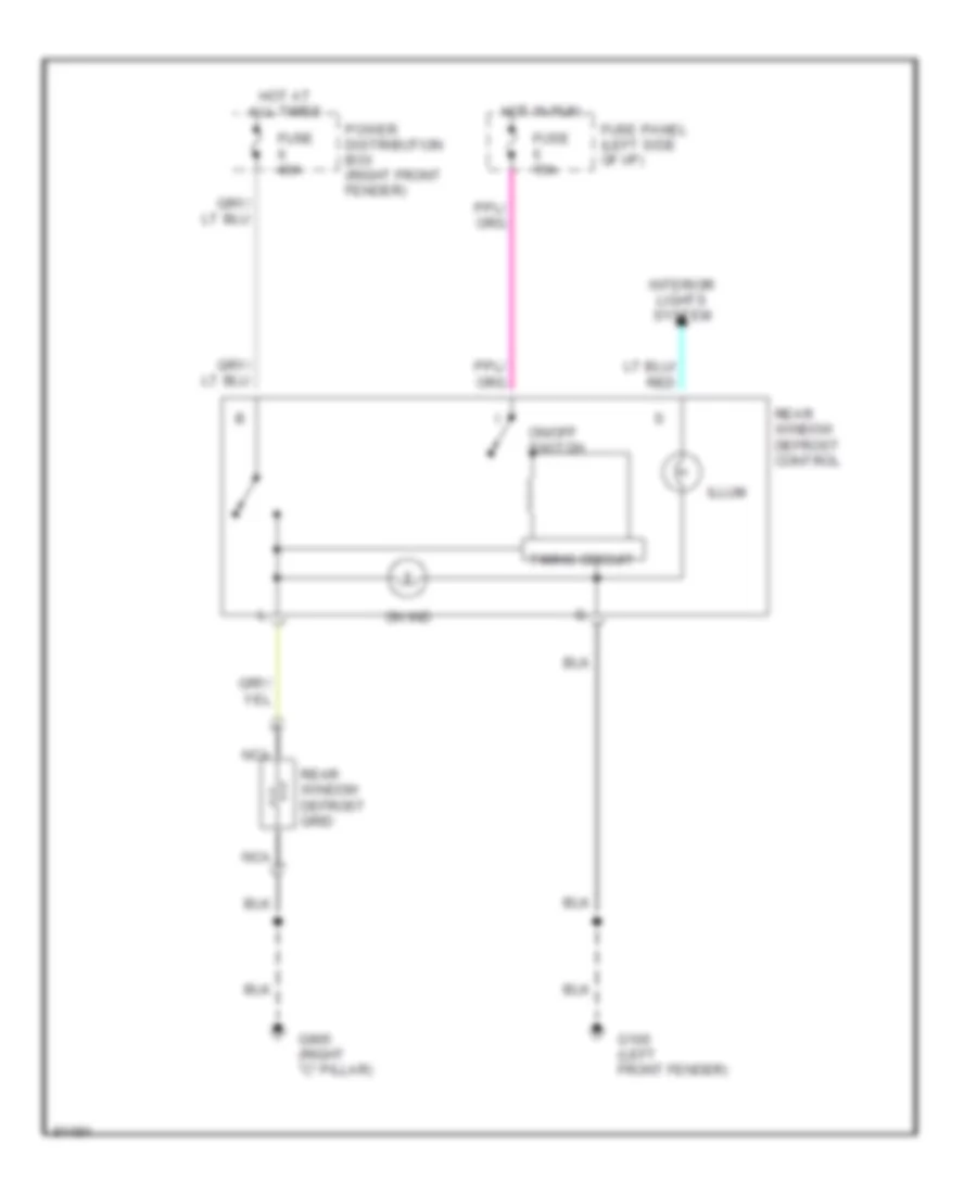Defogger Wiring Diagram for Ford Bronco II 1990