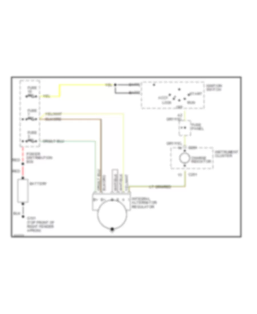 Charging Wiring Diagram for Ford Bronco II 1990