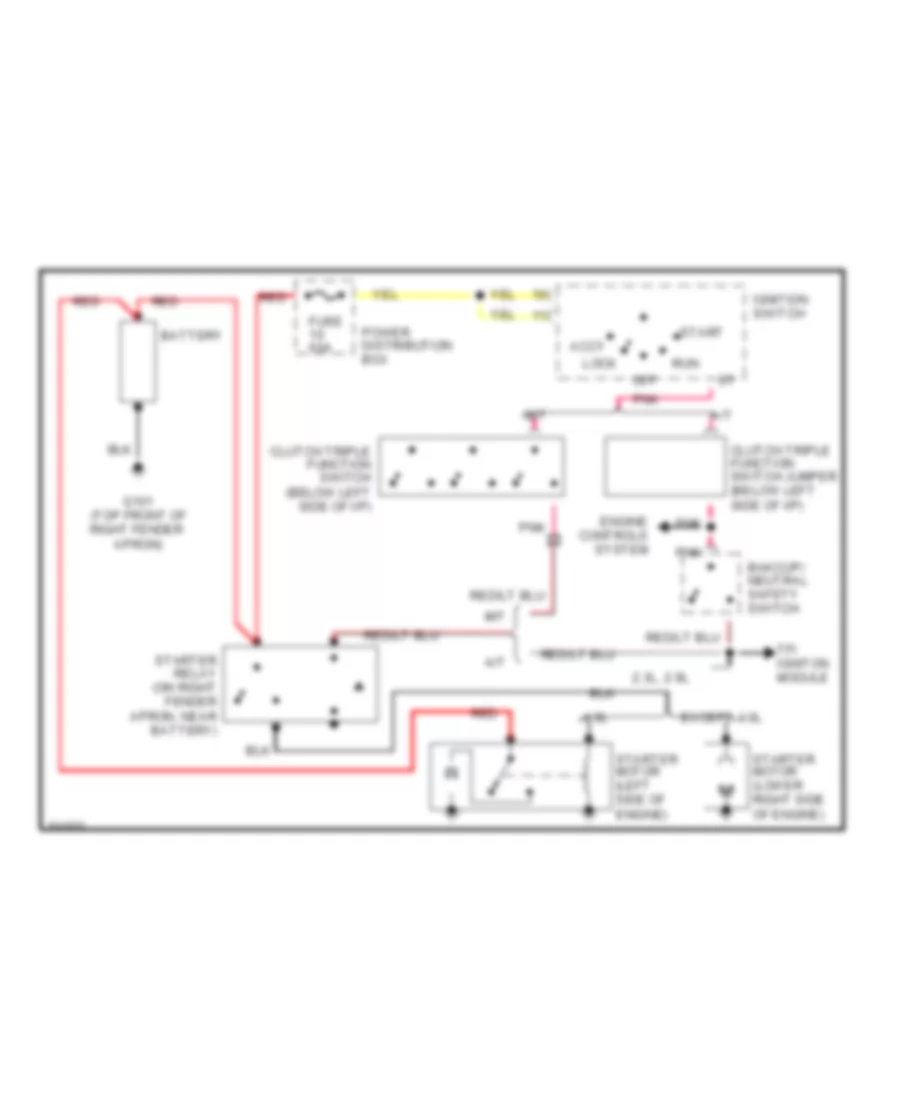 Starting Wiring Diagram for Ford Bronco II 1990