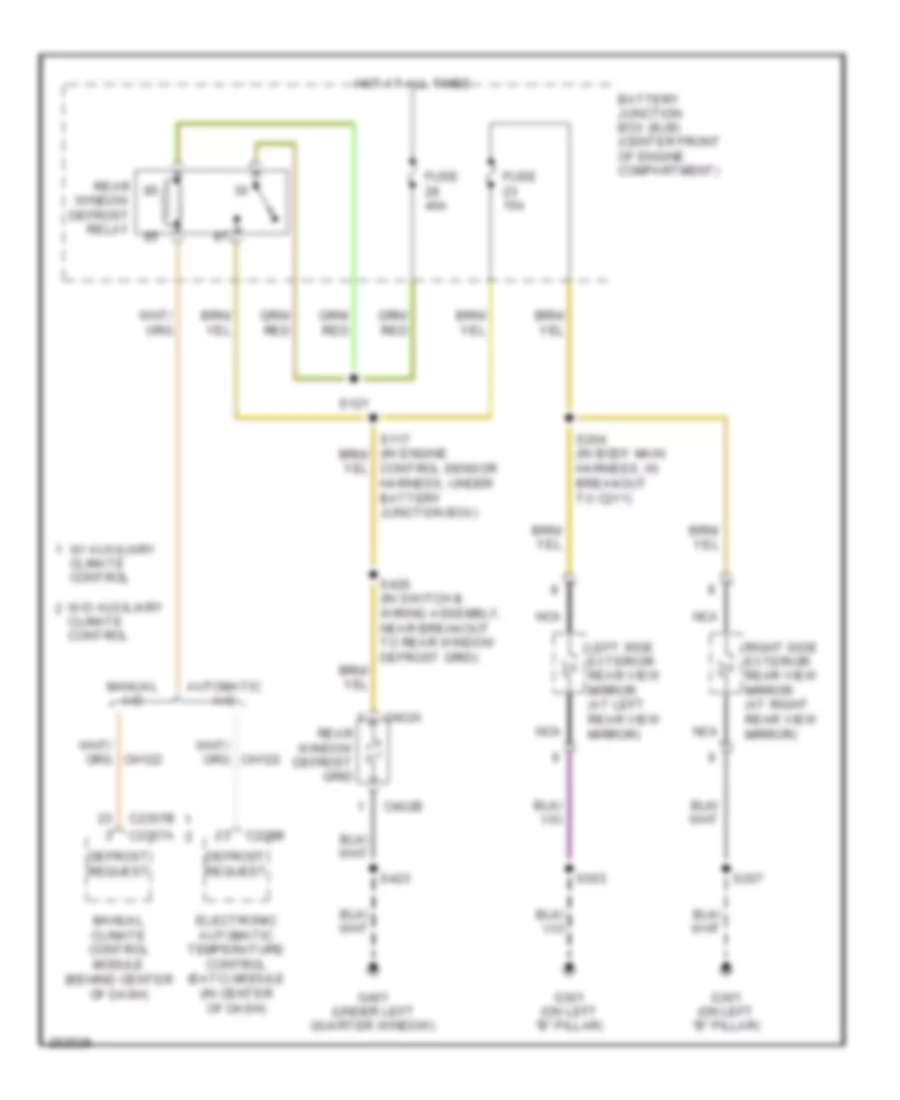 Defoggers Wiring Diagram for Ford Expedition EL 2007