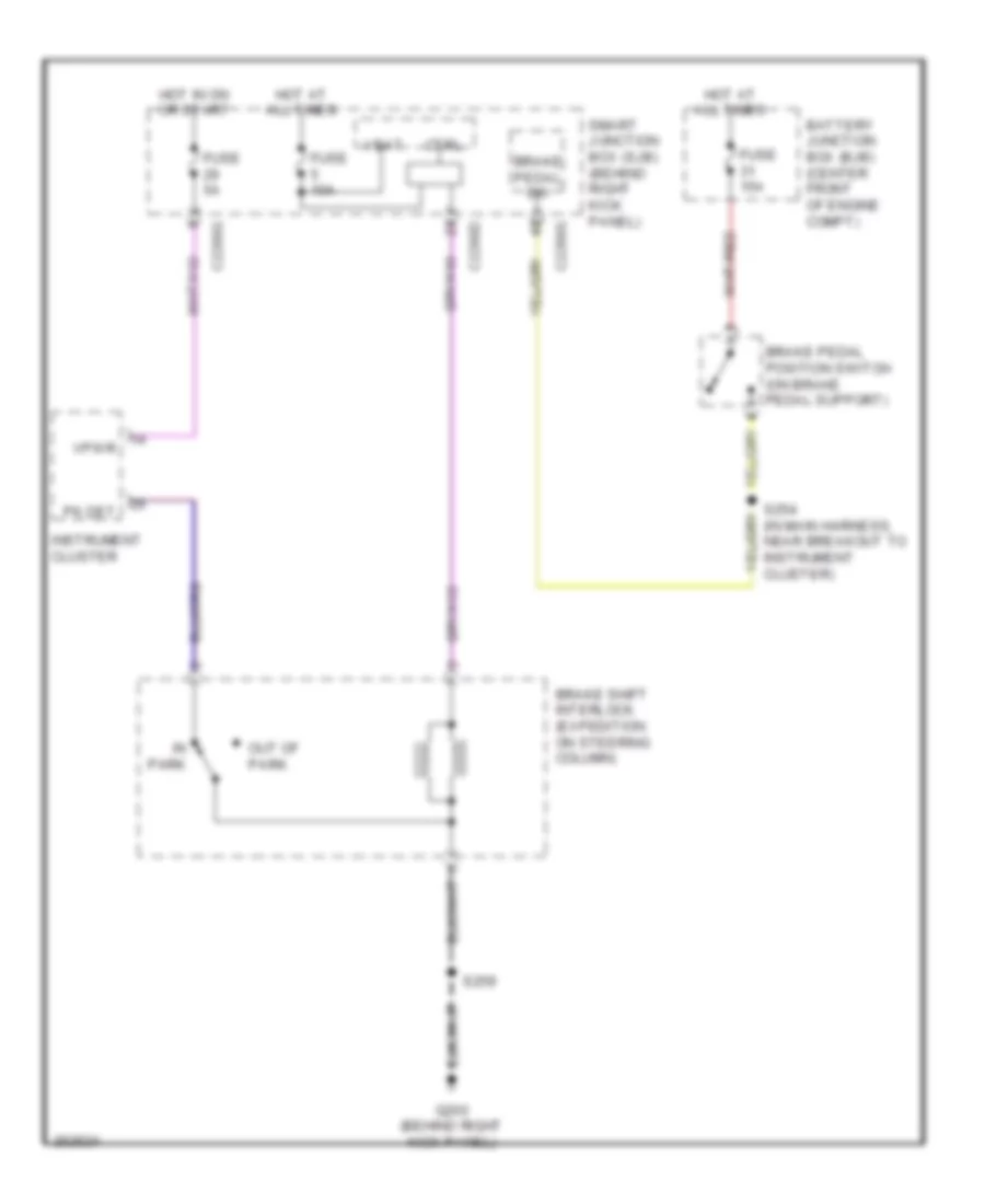 Shift Interlock Wiring Diagram, with Column Shift for Ford Expedition EL 2007