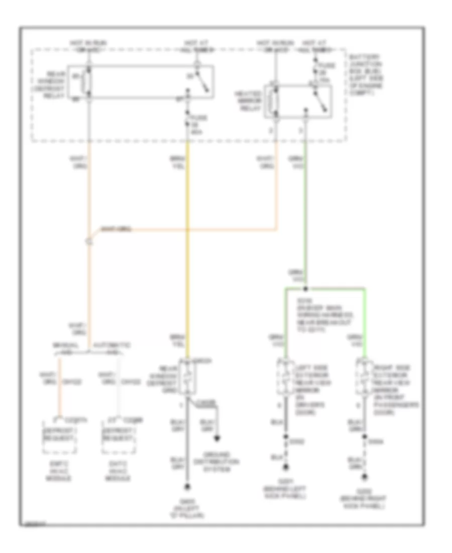 Defoggers Wiring Diagram for Ford Edge Limited 2008