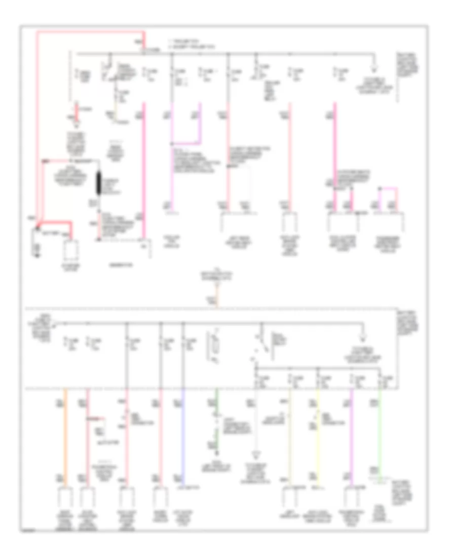 Power Distribution Wiring Diagram 1 of 5 for Ford Edge Limited 2008