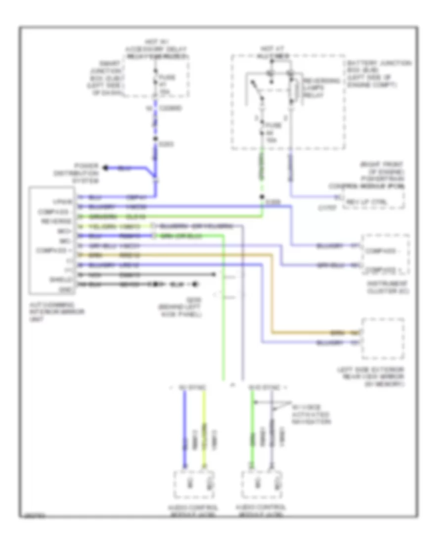 Electrochromic Mirror Wiring Diagram with Microphone for Ford Edge Limited 2008