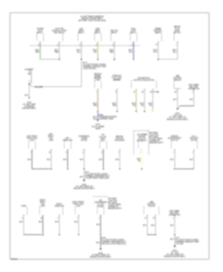 Ground Distribution Wiring Diagram 1 of 4 for Ford Focus ZX3 S 2006