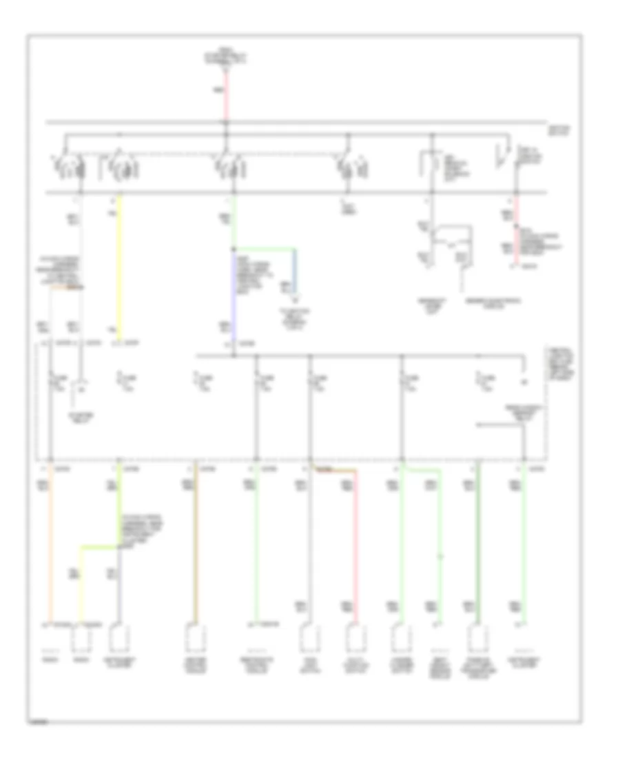 Power Distribution Wiring Diagram, Early Production (2 of 4) for Ford Focus ZX3 S 2006