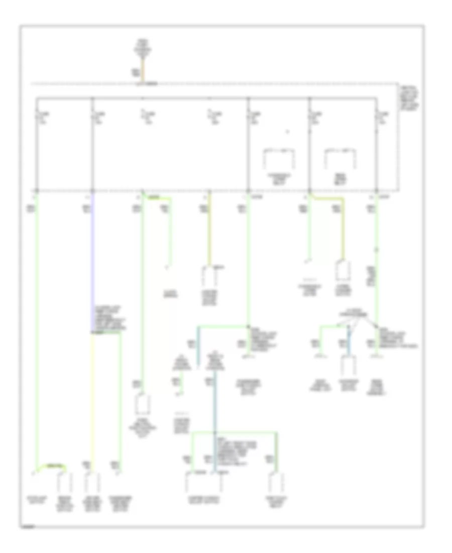 Power Distribution Wiring Diagram, Early Production (4 of 4) for Ford Focus ZX3 S 2006