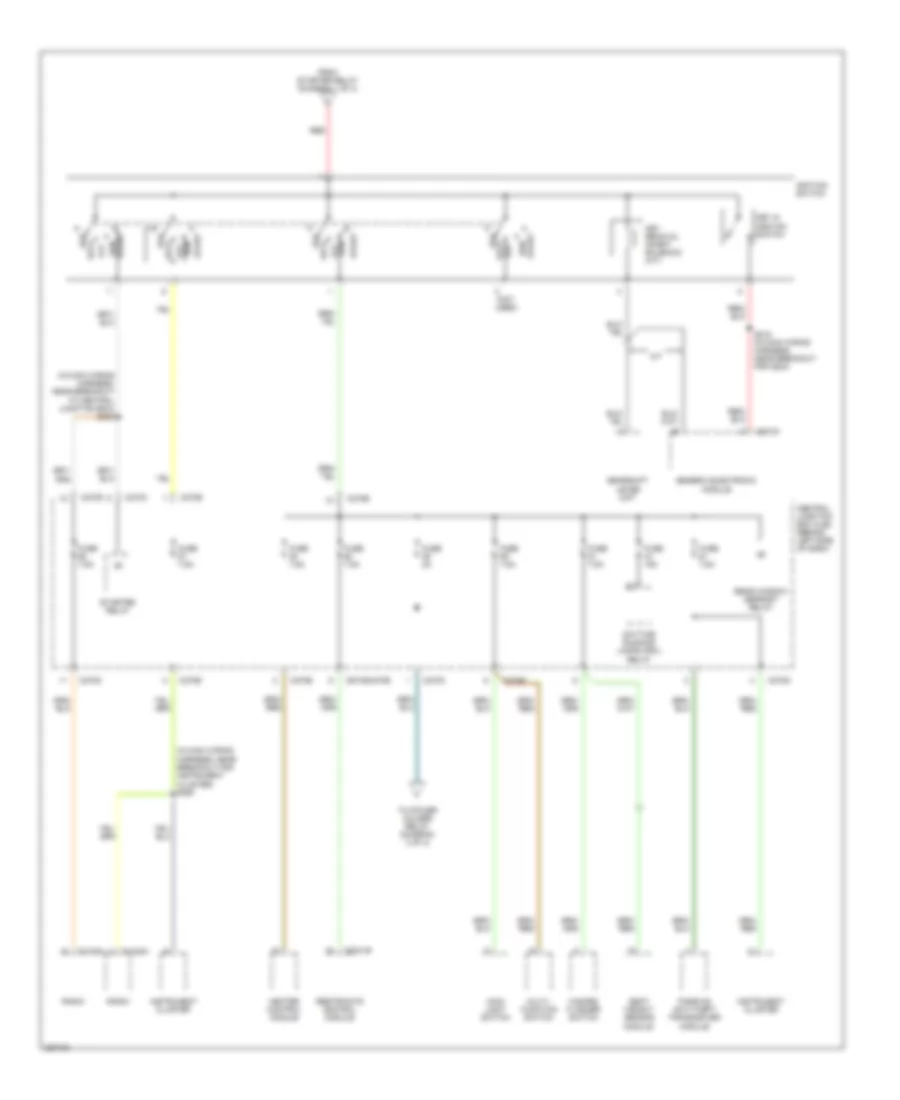 Power Distribution Wiring Diagram Late Production 2 of 4 for Ford Focus ZX3 S 2006