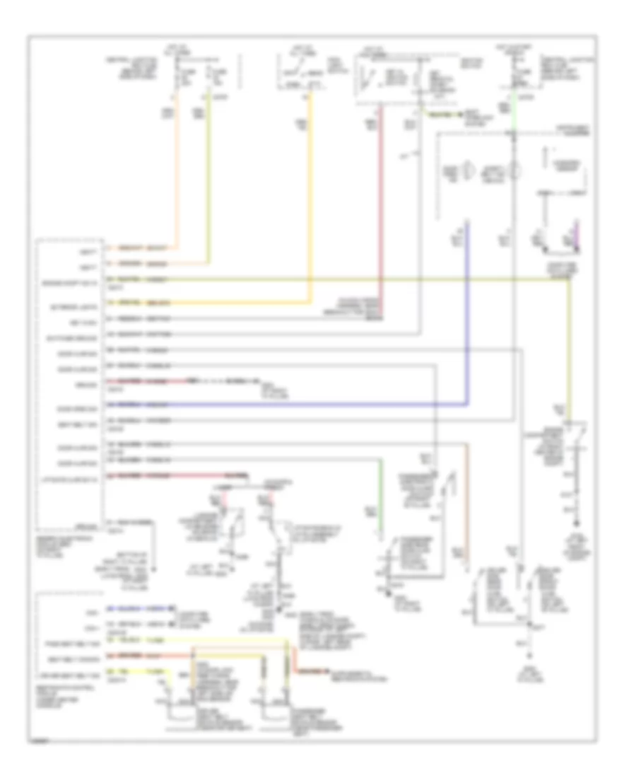 Warning Systems Wiring Diagram for Ford Focus ZX3 S 2006