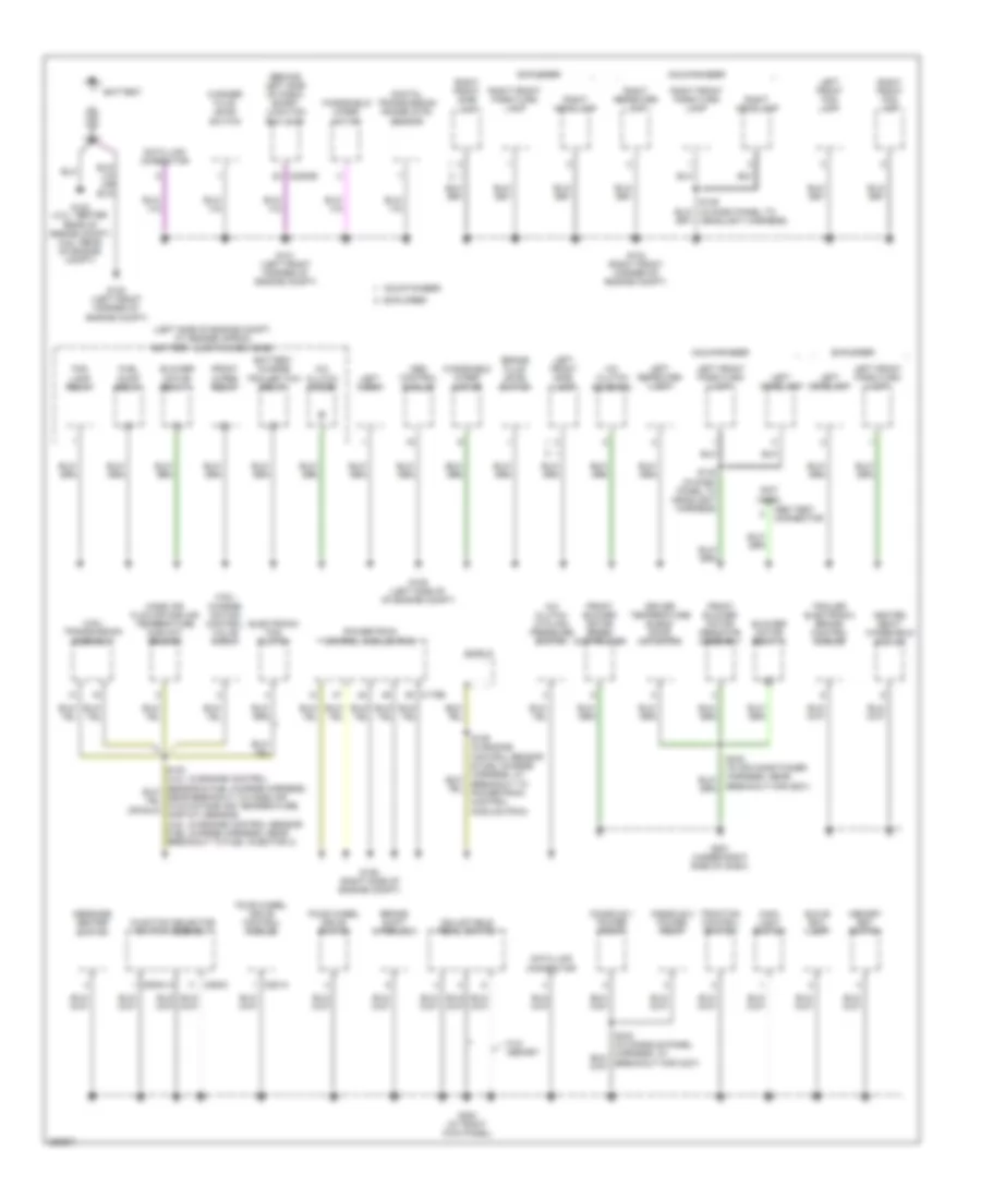 Ground Distribution Wiring Diagram 1 of 3 for Ford Explorer 2007