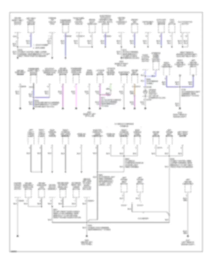 Ground Distribution Wiring Diagram (2 of 3) for Ford Explorer 2007