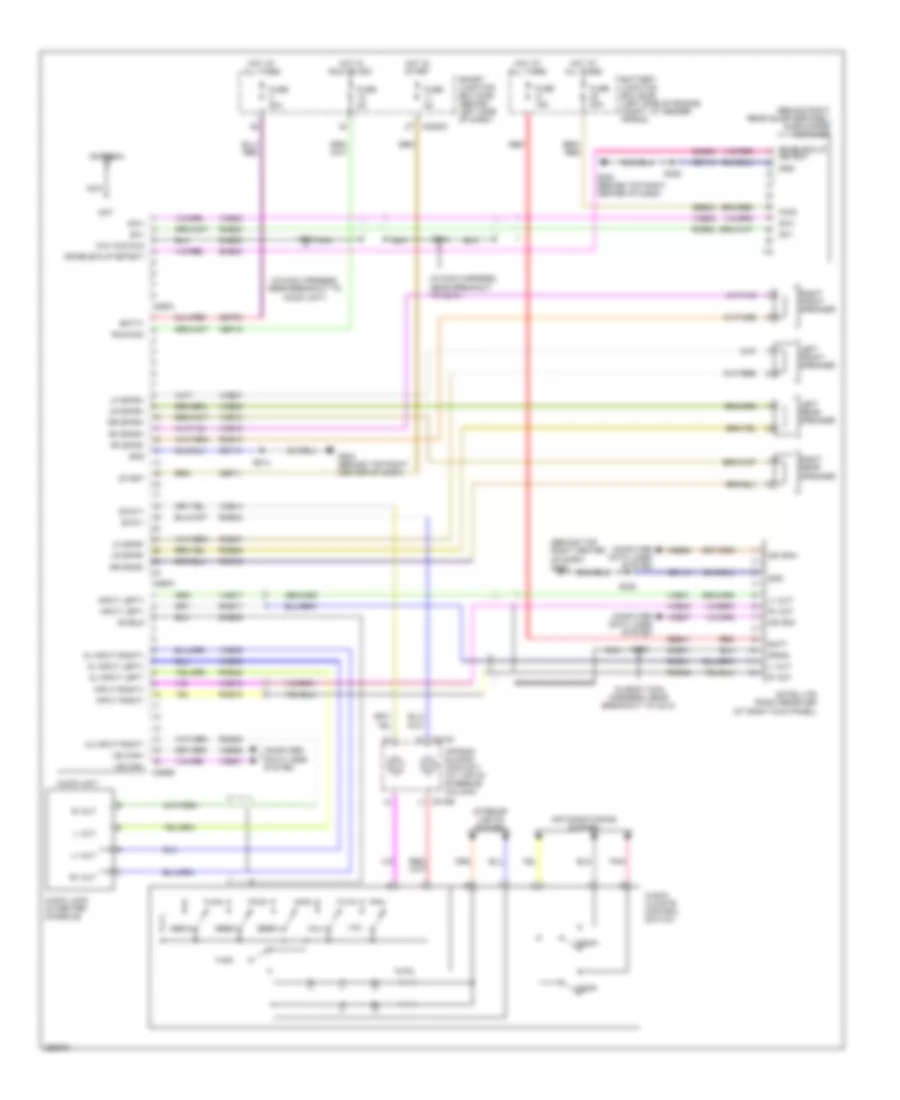 Premium Radio Wiring Diagram, without DVD for Ford Explorer 2007