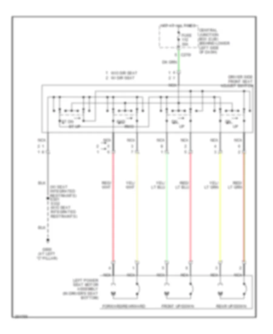 Driver Power Seat Wiring Diagram for Ford F450 Super Duty 2007