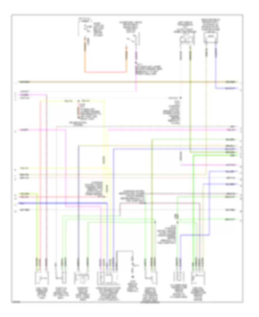 2.3L, Engine Performance Wiring Diagram, Except Hybrid (2 of 5) for Ford Escape 2008