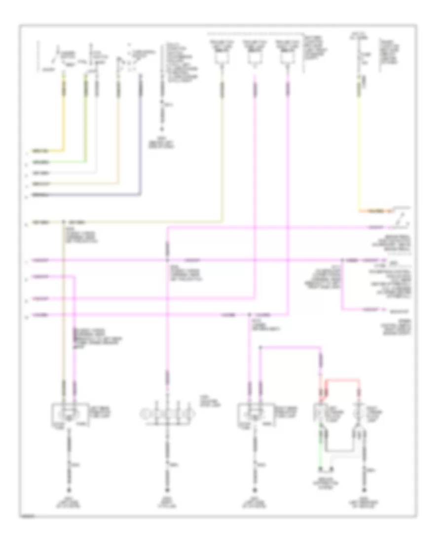 Exterior Lamps Wiring Diagram, Except Hybrid (2 of 2) for Ford Escape 2008