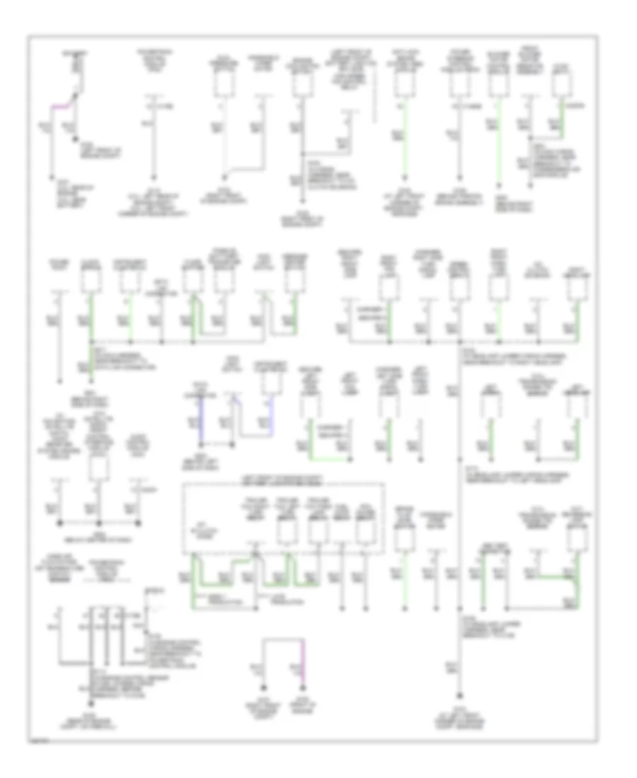 Ground Distribution Wiring Diagram Except Hybrid 1 of 3 for Ford Escape 2008