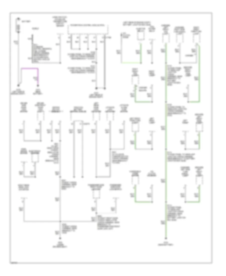 Ground Distribution Wiring Diagram, Hybrid (1 of 3) for Ford Escape 2008