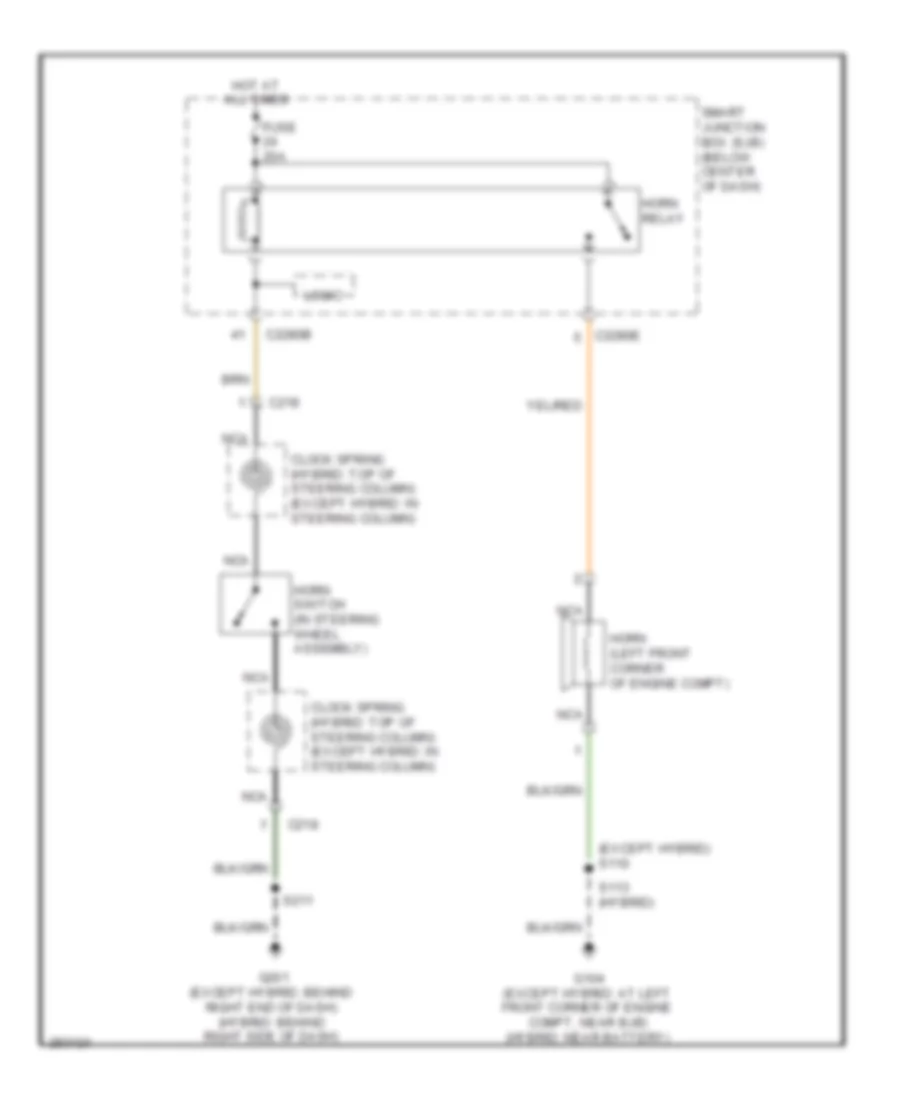 Horn Wiring Diagram for Ford Escape 2008