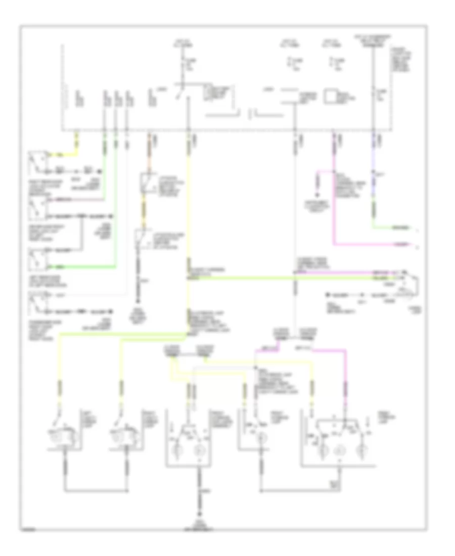 Courtesy Lamps Wiring Diagram Except Hybrid 1 of 2 for Ford Escape 2008