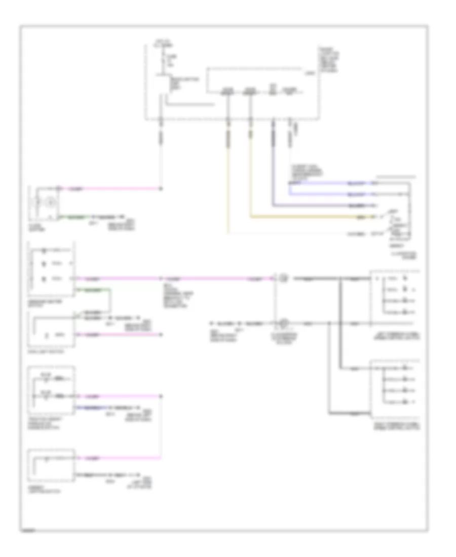 Instrument Illumination Wiring Diagram, Except Hybrid for Ford Escape 2008