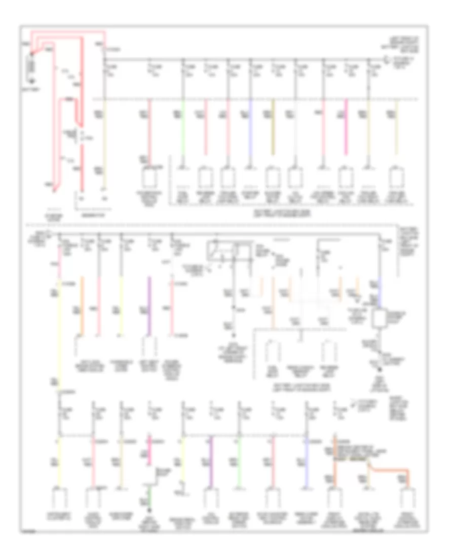 Power Distribution Wiring Diagram Except Hybrid 1 of 4 for Ford Escape 2008