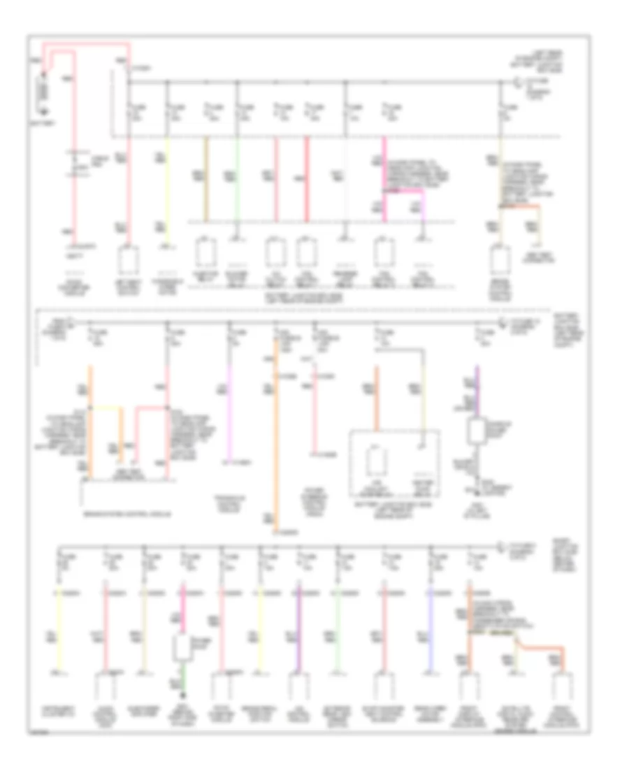 Power Distribution Wiring Diagram, Hybrid (1 of 5) for Ford Escape 2008
