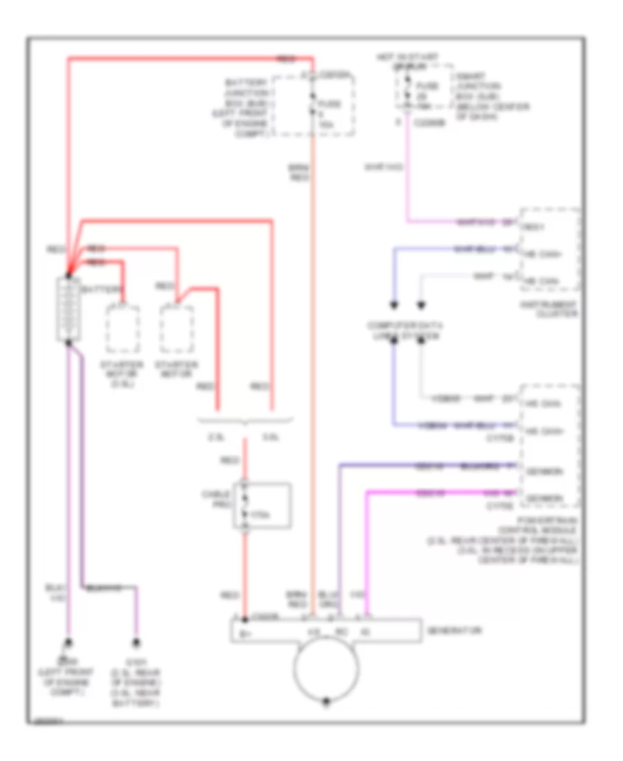 Charging Wiring Diagram Except Hybrid for Ford Escape 2008