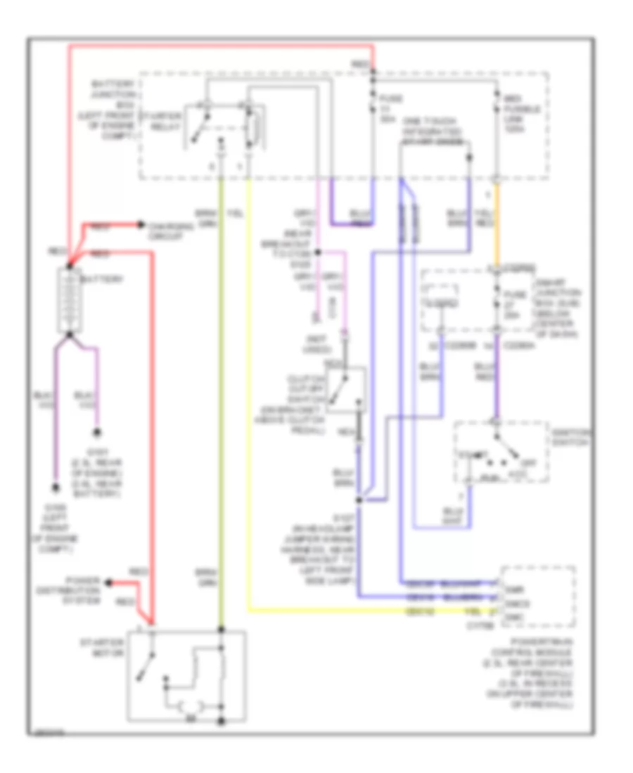 Starting Wiring Diagram, MT Except Hybrid for Ford Escape 2008